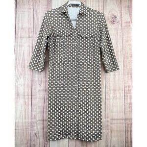J. McLaughlin Catalina‎ Cloth Knit Button Front Dress Sz S Preppy Minimalist